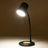 GLOBOSTAR® LUCORA 76556 Μοντέρνο Επιτραπέζιο Φωτιστικό Γραφείου με Ασύρματη Φόρτιση 10W 2A & 4W Bluetooth Ηχείο LED 3W 300lm 120° DC 5V με USB-C IP20 Ρυθμιζόμενο Λευκό CCT με Αφή 2700K/4500K/6000K Dimmable - Sanan SMD Chip - Μαύρο - Μ12 x Π12 x Υ34cm -... - ledmania.gr