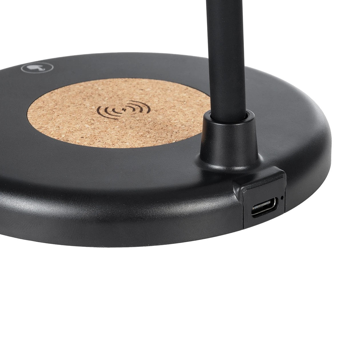 GLOBOSTAR® LUCORA 76556 Μοντέρνο Επιτραπέζιο Φωτιστικό Γραφείου με Ασύρματη Φόρτιση 10W 2A & 4W Bluetooth Ηχείο LED 3W 300lm 120° DC 5V με USB-C IP20 Ρυθμιζόμενο Λευκό CCT με Αφή 2700K/4500K/6000K Dimmable - Sanan SMD Chip - Μαύρο - Μ12 x Π12 x Υ34cm -... - ledmania.gr