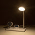 GLOBOSTAR® OLDY 76557 Μοντέρνο Επιτραπέζιο Φωτιστικό Γραφείου με Ασύρματη Φόρτιση 15W 3A, 5W Bluetooth Ηχείο & Ψηφιακό Ρολόι LED 3W 300lm 120° DC 5V με USB-C IP20 Ρυθμιζόμενο Λευκό CCT με Αφή 2700K/4500K/6000K Dimmable - Sanan SMD Chip - Λευκό - Μ13 x ... - ledmania.gr