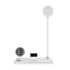 GLOBOSTAR® OLDY 76557 Μοντέρνο Επιτραπέζιο Φωτιστικό Γραφείου με Ασύρματη Φόρτιση 15W 3A, 5W Bluetooth Ηχείο & Ψηφιακό Ρολόι LED 3W 300lm 120° DC 5V με USB-C IP20 Ρυθμιζόμενο Λευκό CCT με Αφή 2700K/4500K/6000K Dimmable - Sanan SMD Chip - Λευκό - Μ13 x ... - ledmania.gr