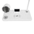 GLOBOSTAR® OLDY 76557 Μοντέρνο Επιτραπέζιο Φωτιστικό Γραφείου με Ασύρματη Φόρτιση 15W 3A, 5W Bluetooth Ηχείο & Ψηφιακό Ρολόι LED 3W 300lm 120° DC 5V με USB-C IP20 Ρυθμιζόμενο Λευκό CCT με Αφή 2700K/4500K/6000K Dimmable - Sanan SMD Chip - Λευκό - Μ13 x ... - ledmania.gr