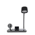 GLOBOSTAR® OLDY 76563 Μοντέρνο Επιτραπέζιο Φωτιστικό Γραφείου με Ασύρματη Φόρτιση 15W 3A, 5W Bluetooth Ηχείο & Ψηφιακό Ρολόι LED 3W 300lm 120° DC 5V με USB-C IP20 Ρυθμιζόμενο Λευκό CCT με Αφή 2700K/4500K/6000K Dimmable - Sanan SMD Chip - Μαύρο - Μ13 x ... - ledmania.gr
