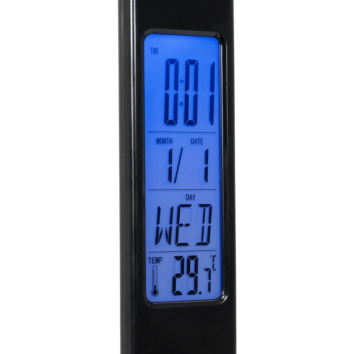 GLOBOSTAR® ZENTIME 76564 Μοντέρνο Επιτραπέζιο Φωτιστικό Γραφείου με Ασύρματη Φόρτιση 10W 2A & Ψηφιακό Ρολόι LED 3.5W 350lm 120° DC 5V με USB-C IP20 Ρυθμιζόμενο Λευκό CCT με Αφή 2700K/4500K/6000K Dimmable - Sanan SMD Chip - Μαύρο - Μ13 x Π25 x Υ50cm - 2... - ledmania.gr