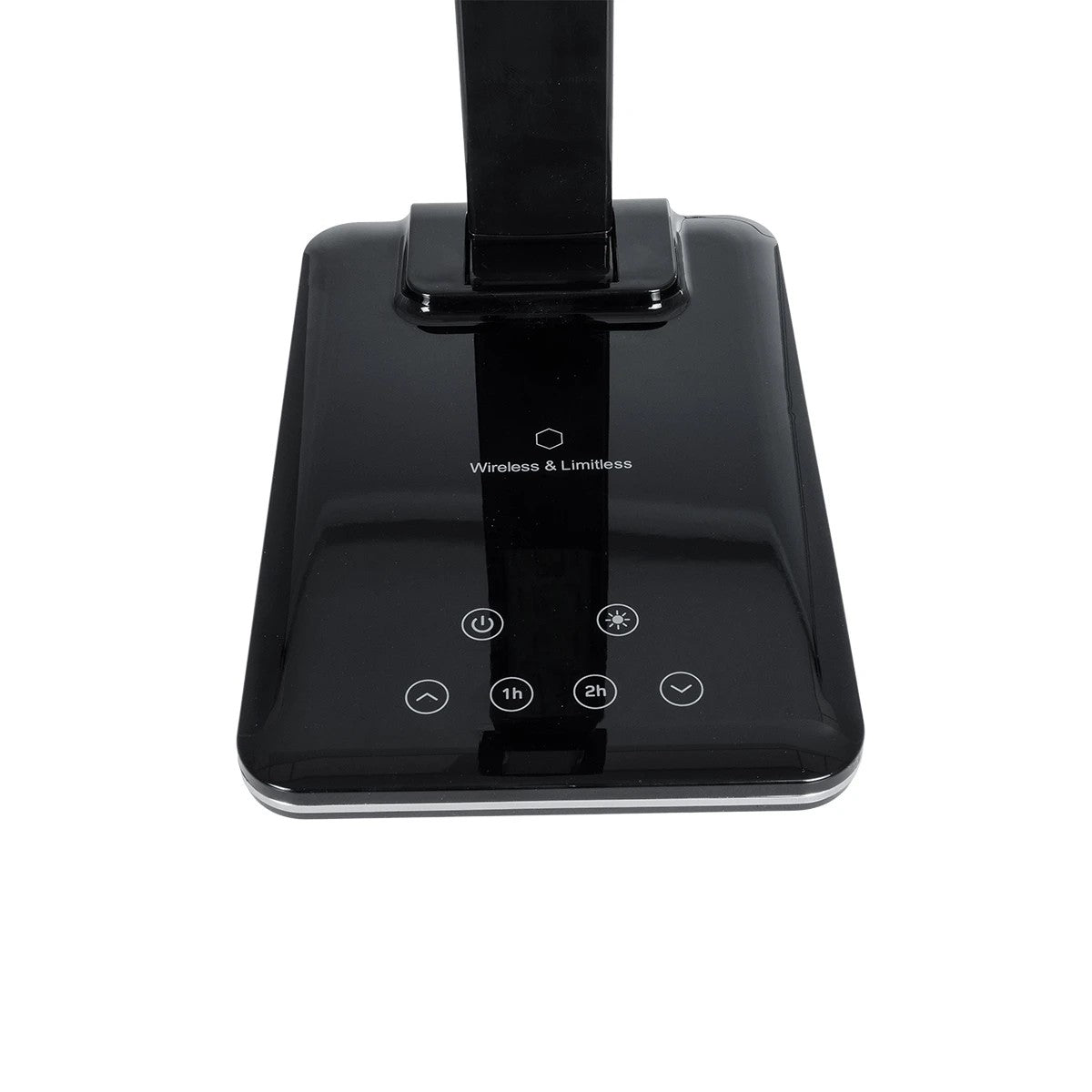 GLOBOSTAR® ZENTIME 76564 Μοντέρνο Επιτραπέζιο Φωτιστικό Γραφείου με Ασύρματη Φόρτιση 10W 2A & Ψηφιακό Ρολόι LED 3.5W 350lm 120° DC 5V με USB-C IP20 Ρυθμιζόμενο Λευκό CCT με Αφή 2700K/4500K/6000K Dimmable - Sanan SMD Chip - Μαύρο - Μ13 x Π25 x Υ50cm - 2... - ledmania.gr