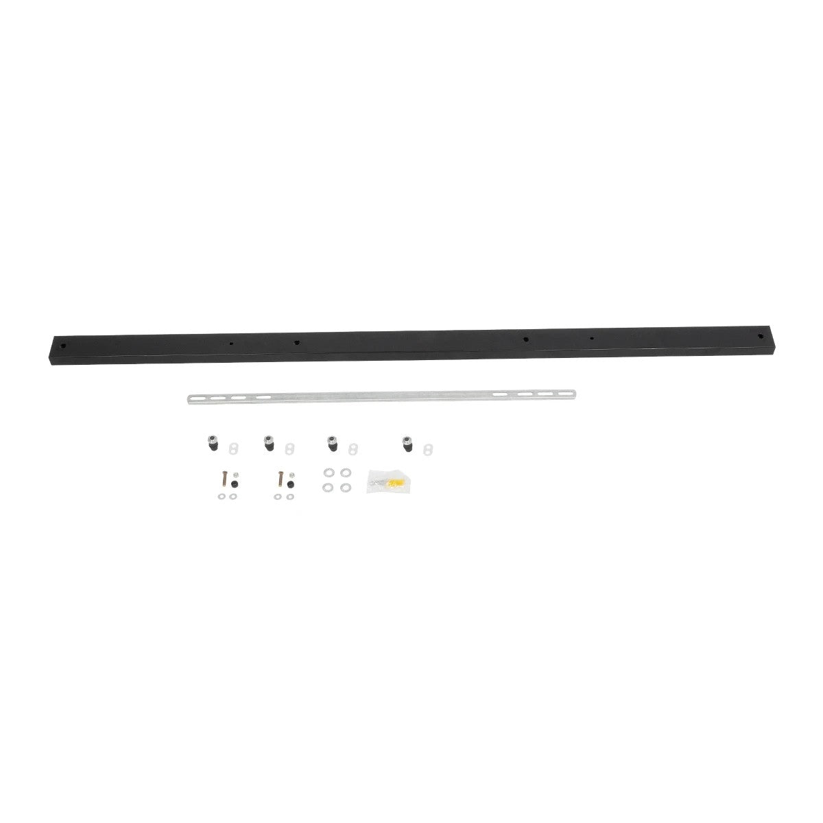 GLOBOSTAR® WALLBASE 77525 Γραμμική Μεταλλική Ροζέτα για Κρέμαση 4 Φωτιστικών - Μαύρο - Μ120 x Π5 x Υ2cm - ledmania.gr