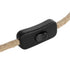 GLOBOSTAR® WHIP 77660 Μοντέρνο DIY Φωτιστικό με Υφασμάτινο Καλώδιο, Ντουί 1 x E27, Διακόπτη On/Off & Πρίζα AC 220-240V IP20 - Μπεζ & Μαύρο - Μ140 x Π5.8 x Υ5.8cm - ledmania.gr