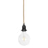 GLOBOSTAR® WHIP 77660 Μοντέρνο DIY Φωτιστικό με Υφασμάτινο Καλώδιο, Ντουί 1 x E27, Διακόπτη On/Off & Πρίζα AC 220-240V IP20 - Μπεζ & Μαύρο - Μ140 x Π5.8 x Υ5.8cm - ledmania.gr