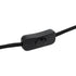 GLOBOSTAR® WHIP 77665 Μοντέρνο DIY Φωτιστικό με Υφασμάτινο Καλώδιο, Ντουί 1 x E27, Διακόπτη On/Off & Πρίζα AC 220-240V IP20 - Μαύρο & Ροζ Χρυσό - Μ140 x Π4 x Υ4cm