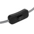GLOBOSTAR® WHIP 77670 Μοντέρνο DIY Φωτιστικό με Υφασμάτινο Καλώδιο, με Διακόπτη On/Off AC 220-240V IP20 - Ασημί & Μαύρο - Μ140 x Π2.7 x Υ1.9cm - ledmania.gr