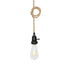 GLOBOSTAR® WHIP 77676 Μοντέρνο DIY Φωτιστικό με Υφασμάτινο Καλώδιο, Ντουί 3 x E27, Διακόπτη On/Off & Πρίζα AC 220-240V IP20 - Μπεζ & Μαύρο - Μ650 x Π5.5 x Υ100cm - ledmania.gr