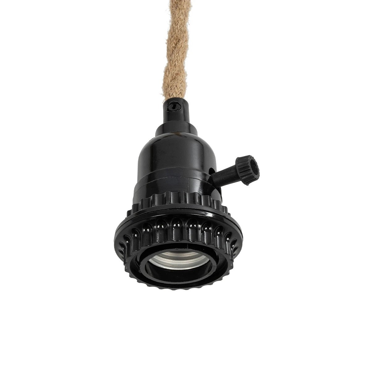 GLOBOSTAR® WHIP 77676 Μοντέρνο DIY Φωτιστικό με Υφασμάτινο Καλώδιο, Ντουί 3 x E27, Διακόπτη On/Off & Πρίζα AC 220-240V IP20 - Μπεζ & Μαύρο - Μ650 x Π5.5 x Υ100cm - ledmania.gr