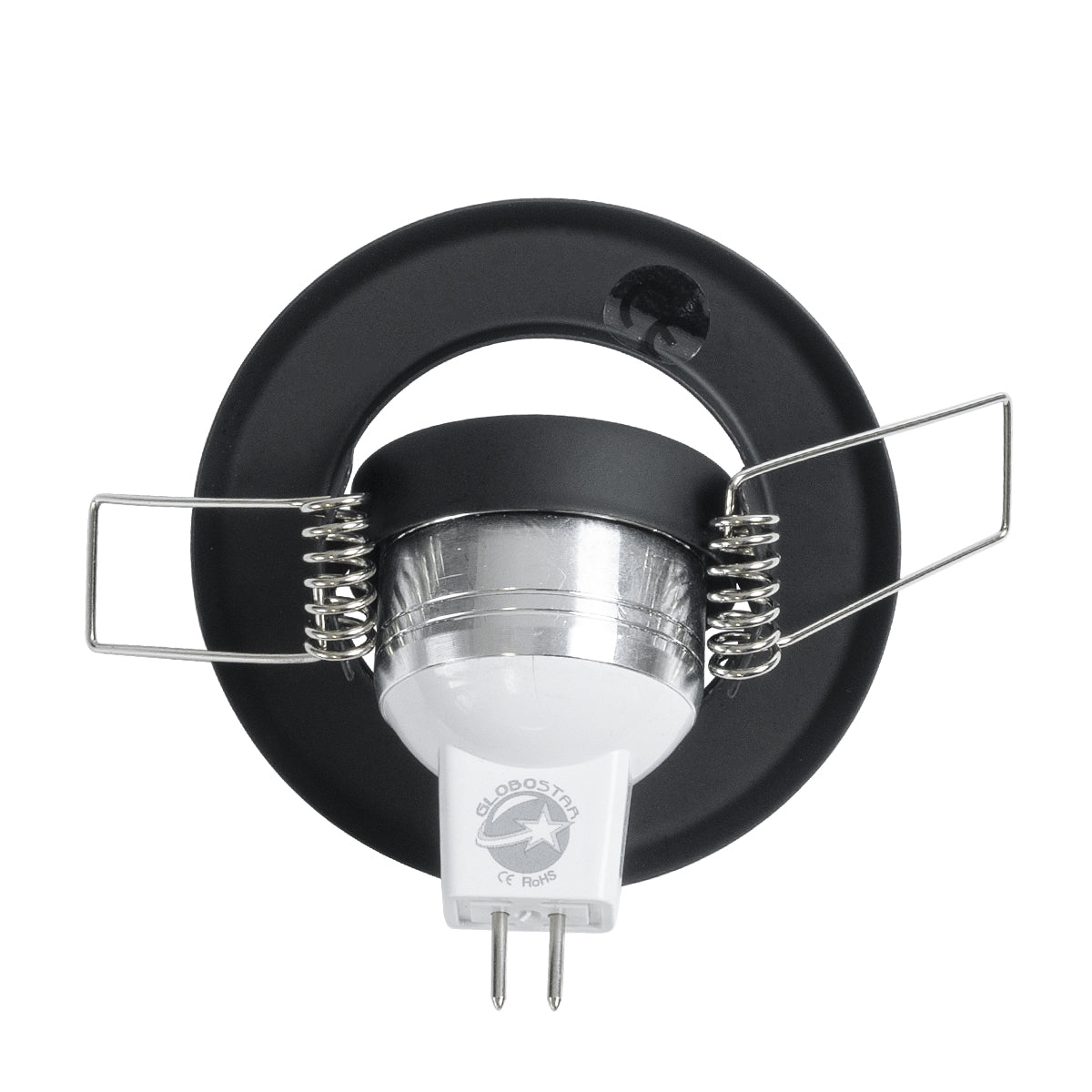 GloboStar® DELTA 77801 Χωνευτό Κινούμενο Στρόγγυλο Σποτ Οροφής για Λάμπα MR11 με Βάση GU5.3 ή GU10 - IP20 - Μεταλλικό - Φ70 x Υ21mm - Μαύρο - 5 Χρόνια Εγγύηση - ledmania.gr