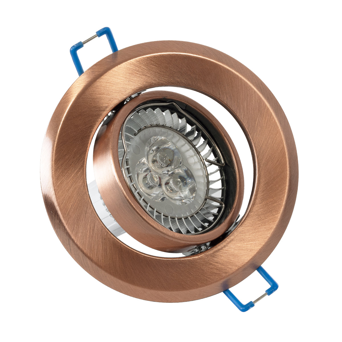 GloboStar® DELTA 77819 Χωνευτό Κινούμενο Στρόγγυλο Σποτ Οροφής για Λάμπα MR16 με Βάση GU5.3 ή GU10 - IP20 - Μεταλλικό - Φ92 x Υ28mm - Χάλκινο - 5 Χρόνια Εγγύηση - ledmania.gr
