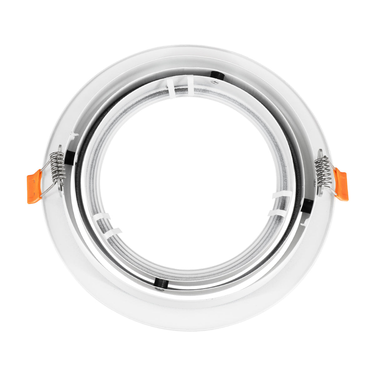 GLOBOSTAR® VITA 77850 Χωνευτή Κινούμενη Βάση για Σποτ AR111 με Ντουί GU10/GU5.3 IP20 - Λευκό - Μ17 x Π17 x Υ4.5cm / Q16cm - ledmania.gr