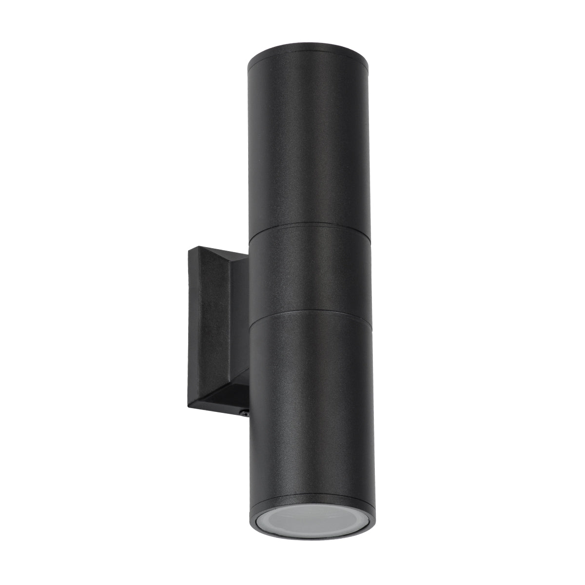 GLOBOSTAR® WALLY 77873 Μοντέρνο Φωτιστικό Τοίχου - Απλίκα με Ντουί 2 x GU10 AC 220-240V Αδιάβροχο IP65 - Μαύρο Ματ - Μ6.4 x Π11 x Υ25cm - ledmania.gr