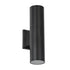 GLOBOSTAR® WALLY 77873 Μοντέρνο Φωτιστικό Τοίχου - Απλίκα με Ντουί 2 x GU10 AC 220-240V Αδιάβροχο IP65 - Μαύρο Ματ - Μ6.4 x Π11 x Υ25cm - ledmania.gr