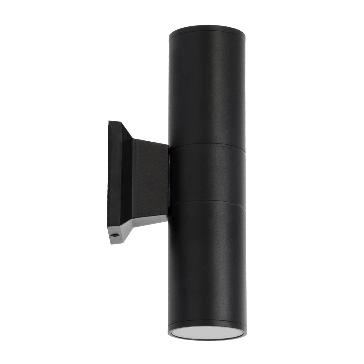 GLOBOSTAR® WALLY 77873 Μοντέρνο Φωτιστικό Τοίχου - Απλίκα με Ντουί 2 x GU10 AC 220-240V Αδιάβροχο IP65 - Μαύρο Ματ - Μ6.4 x Π11 x Υ25cm - ledmania.gr
