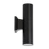 GLOBOSTAR® WALLY 77873 Μοντέρνο Φωτιστικό Τοίχου - Απλίκα με Ντουί 2 x GU10 AC 220-240V Αδιάβροχο IP65 - Μαύρο Ματ - Μ6.4 x Π11 x Υ25cm - ledmania.gr