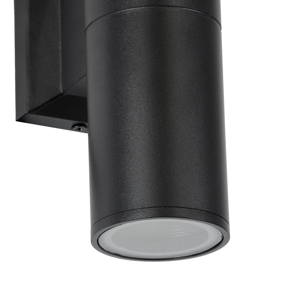GLOBOSTAR® WALLY 77873 Μοντέρνο Φωτιστικό Τοίχου - Απλίκα με Ντουί 2 x GU10 AC 220-240V Αδιάβροχο IP65 - Μαύρο Ματ - Μ6.4 x Π11 x Υ25cm - ledmania.gr