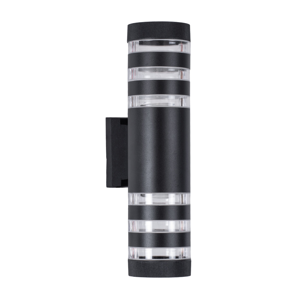 GLOBOSTAR® ORION 77883 Μοντέρνο Φωτιστικό Τοίχου - Απλίκα με Ντουί 2 x GU10 AC 220-240V Αδιάβροχο IP65 - Μαύρο Ματ - Μ9 x Π15 x Υ35.5cm - ledmania.gr