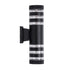 GLOBOSTAR® ORION 77883 Μοντέρνο Φωτιστικό Τοίχου - Απλίκα με Ντουί 2 x GU10 AC 220-240V Αδιάβροχο IP65 - Μαύρο Ματ - Μ9 x Π15 x Υ35.5cm - ledmania.gr