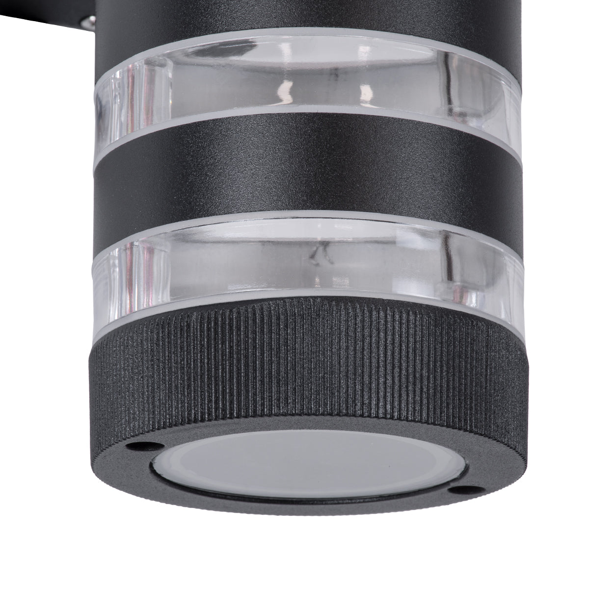 GLOBOSTAR® ORION 77883 Μοντέρνο Φωτιστικό Τοίχου - Απλίκα με Ντουί 2 x GU10 AC 220-240V Αδιάβροχο IP65 - Μαύρο Ματ - Μ9 x Π15 x Υ35.5cm - ledmania.gr