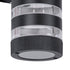 GLOBOSTAR® ORION 77883 Μοντέρνο Φωτιστικό Τοίχου - Απλίκα με Ντουί 2 x GU10 AC 220-240V Αδιάβροχο IP65 - Μαύρο Ματ - Μ9 x Π15 x Υ35.5cm - ledmania.gr