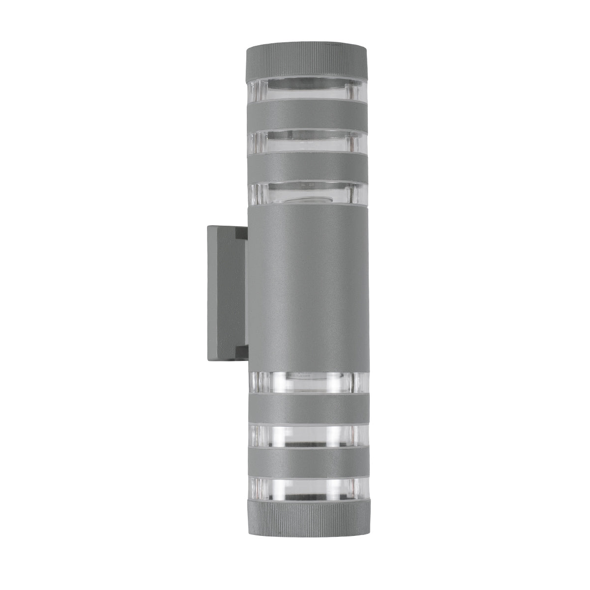 GLOBOSTAR® ORION 77885 Μοντέρνο Φωτιστικό Τοίχου - Απλίκα με Ντουί 2 x GU10 AC 220-240V Αδιάβροχο IP65 - Γκρι Ματ - Μ9 x Π15 x Υ35.5cm - ledmania.gr