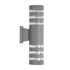 GLOBOSTAR® ORION 77885 Μοντέρνο Φωτιστικό Τοίχου - Απλίκα με Ντουί 2 x GU10 AC 220-240V Αδιάβροχο IP65 - Γκρι Ματ - Μ9 x Π15 x Υ35.5cm - ledmania.gr