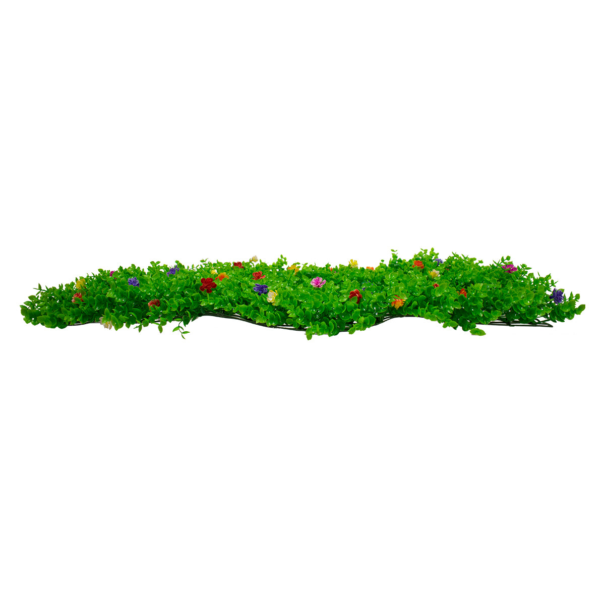 GloboStar® 78408 Artificial - Συνθετικό Τεχνητό Διακοσμητικό Πάνελ Φυλλωσιάς - Κάθετος Κήπος Καυκάσιο Πυξάρι Πολύχρωμα Λουλούδια Πράσινο Μ60 x Υ40 x Π8cm - ledmania.gr