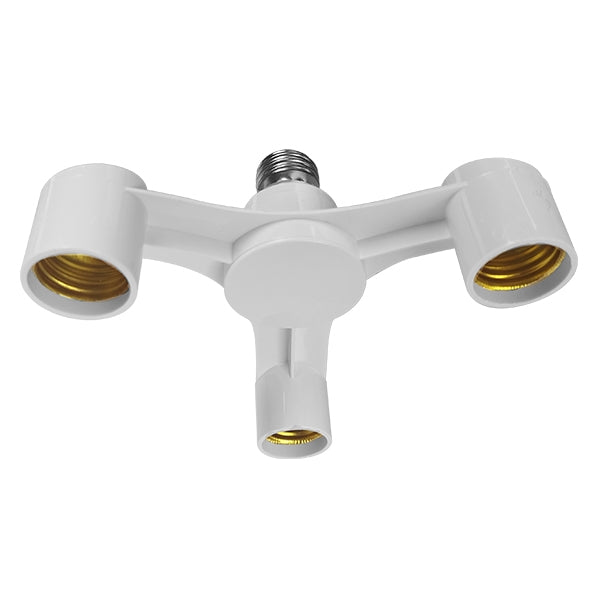 GLOBOSTAR® ADAPTOR 78976 Αντάπτορας/Μετατροπέας από Ντουί E27 σε 3 x E27 IP20 - Μ18 x Π18 x Υ10cm - ledmania.gr