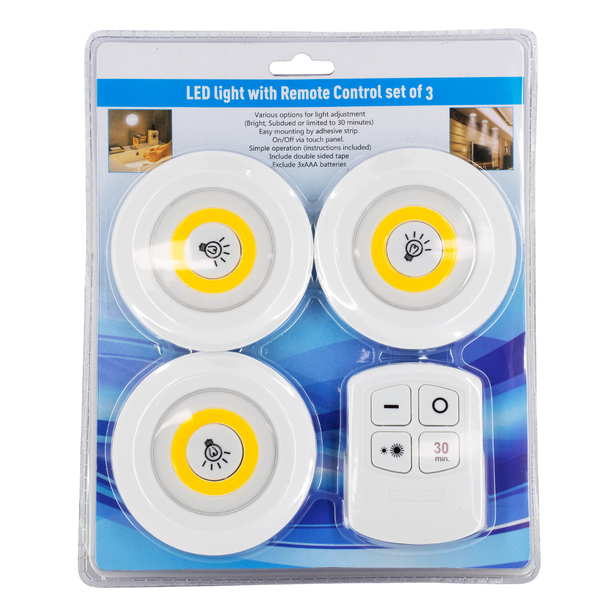 GLOBOSTAR® NEONSIGN 78575 Διακοσμητικό Φωτιστικό Τοίχου Νυκτός με RF Ασύρματο Χειριστήριο LED 2W 180lm 120° DC 3.6V με 3xAA Μπαταρίες IP20 Θερμό Λευκό 2700K Dimmable - Μ9 x Π2.3 x Υ9cm - Πακέτο 3 Τεμαχίων - 2 Χρόνια Εγγύηση - ledmania.gr