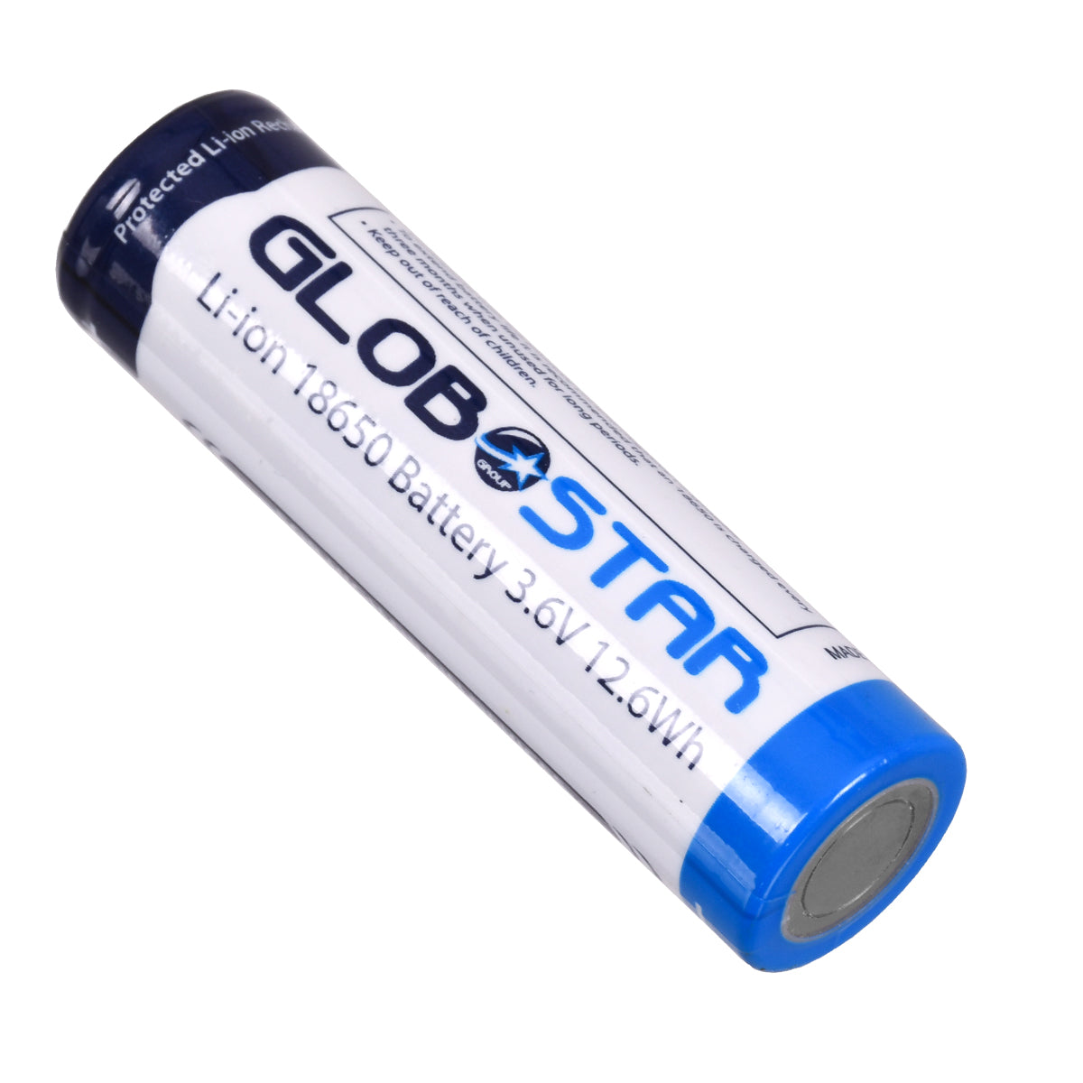 GLOBOSTAR® BATTERY 79093 Ανταλλακτική Επαναφορτιζόμενη Μπαταρία Li-ion 3.6V 12.6Wh 18650 3600mAh με Overcharge / Discharge Προστασία - Μ6.7 x Π1.7 x Υ1.7cm - 1 Χρόνο Εγγύηση - ledmania.gr