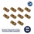 GLOBOSTAR® PIPEADAPT 79595 Μεταλλικός DIY Σύνδεσμος για Ολόπασους Σωλήνες Φωτιστικών - Μ1.3 x Π1.3 x Υ2.5cm - Πακέτο 10 Τεμαχίων - ledmania.gr