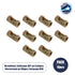 GLOBOSTAR® PIPEADAPT 79596 Μεταλλικός DIY Σύνδεσμος για Ολόπασους Σωλήνες Φωτιστικών - Μ1.3 x Π1.3 x Υ3cm - Πακέτο 10 Τεμαχίων - ledmania.gr