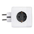GLOBOSTAR® POWERCUBE 79627 Πολύπριζο 5 Θέσεων με 5 x EU Schuko Πρίζες Ασφαλείας Childproof AC 220-240V 3680W/16A Max Load IP20 - Λευκό & Γκρι - Μ7.5 x Π11.5 x Υ7.5cm - ledmania.gr
