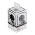 GLOBOSTAR® POWERCUBE 79627 Πολύπριζο 5 Θέσεων με 5 x EU Schuko Πρίζες Ασφαλείας Childproof AC 220-240V 3680W/16A Max Load IP20 - Λευκό & Γκρι - Μ7.5 x Π11.5 x Υ7.5cm - ledmania.gr