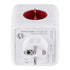 GLOBOSTAR® POWERCUBE 79628 Πολύπριζο 5 Θέσεων με 5 x EU Schuko Πρίζες Ασφαλείας Childproof AC 220-240V 3680W/16A Max Load IP20 - Λευκό & Κόκκινο - Μ7.5 x Π11.5 x Υ7.5cm - ledmania.gr