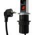 GLOBOSTAR® POWERFOLD 79630 Χωνευτό Πτυσσόμενο Πολύπριζο 5 Θέσεων με 2 x Πρίζες DC 5V USB 3.0 & 3 x EU Schuko Πρίζες Ασφαλείας Childproof AC 220-240V 3000W/13A Max Load με Διακόπτη On/Off IP20 - Μαύρο & Γκρι - Μ8 x Π8 x Υ33cm - ledmania.gr