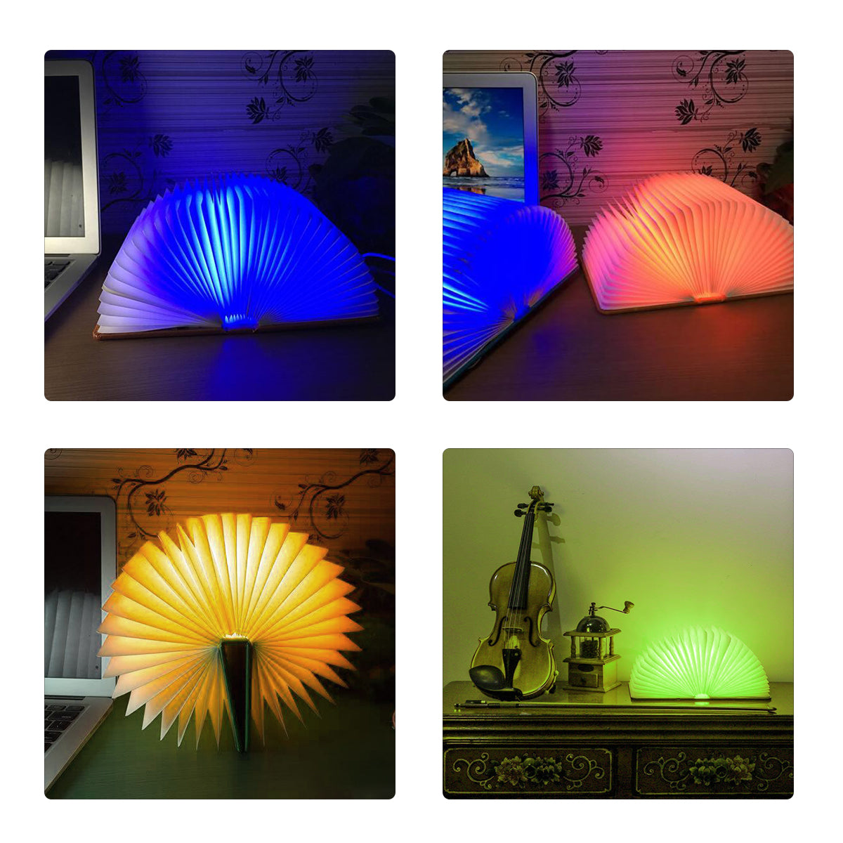 GLOBOSTAR® BOOKDECO 79636 Μοντέρνο Επιτραπέζιο Φωτιστικό Πορτατίφ LED 4W 250lm 180° DC 5V με USB 2.0 & Επαναφορτιζόμενη Μπαταρία Li-ion 3.2V 1000mAh IP20 Πολύχρωμο RGB - Μπεζ - Μ21.5 x Π16.5 x Υ2.2cm - 2 Χρόνια Εγγύηση - ledmania.gr