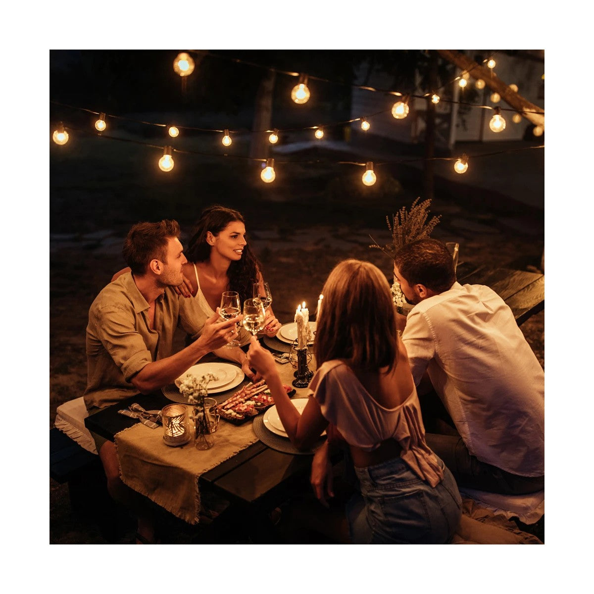 GLOBOSTAR® TWILIGHT 79667 Μοντέρνο Φωτιστικό Κήπου Γιρλάντα 7.7m με 15 Λάμπες & IR Ασύρματο Χειριστήριο LED 9W 810lm 360° DC 3.7V με Ενσωματωμένο Φωτοβολταϊκό Panel 5.5V 1.5W & Επαναφορτιζόμενη Μπαταρία Li-ion 3.7V 1x18650 2200mAh Αδιάβροχο IP65 Θερμό ... - ledmania.gr