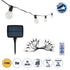 GLOBOSTAR® TWILIGHT 79667 Μοντέρνο Φωτιστικό Κήπου Γιρλάντα 7.7m με 15 Λάμπες & IR Ασύρματο Χειριστήριο LED 9W 810lm 360° DC 3.7V με Ενσωματωμένο Φωτοβολταϊκό Panel 5.5V 1.5W & Επαναφορτιζόμενη Μπαταρία Li-ion 3.7V 1x18650 2200mAh Αδιάβροχο IP65 Θερμό ... - ledmania.gr