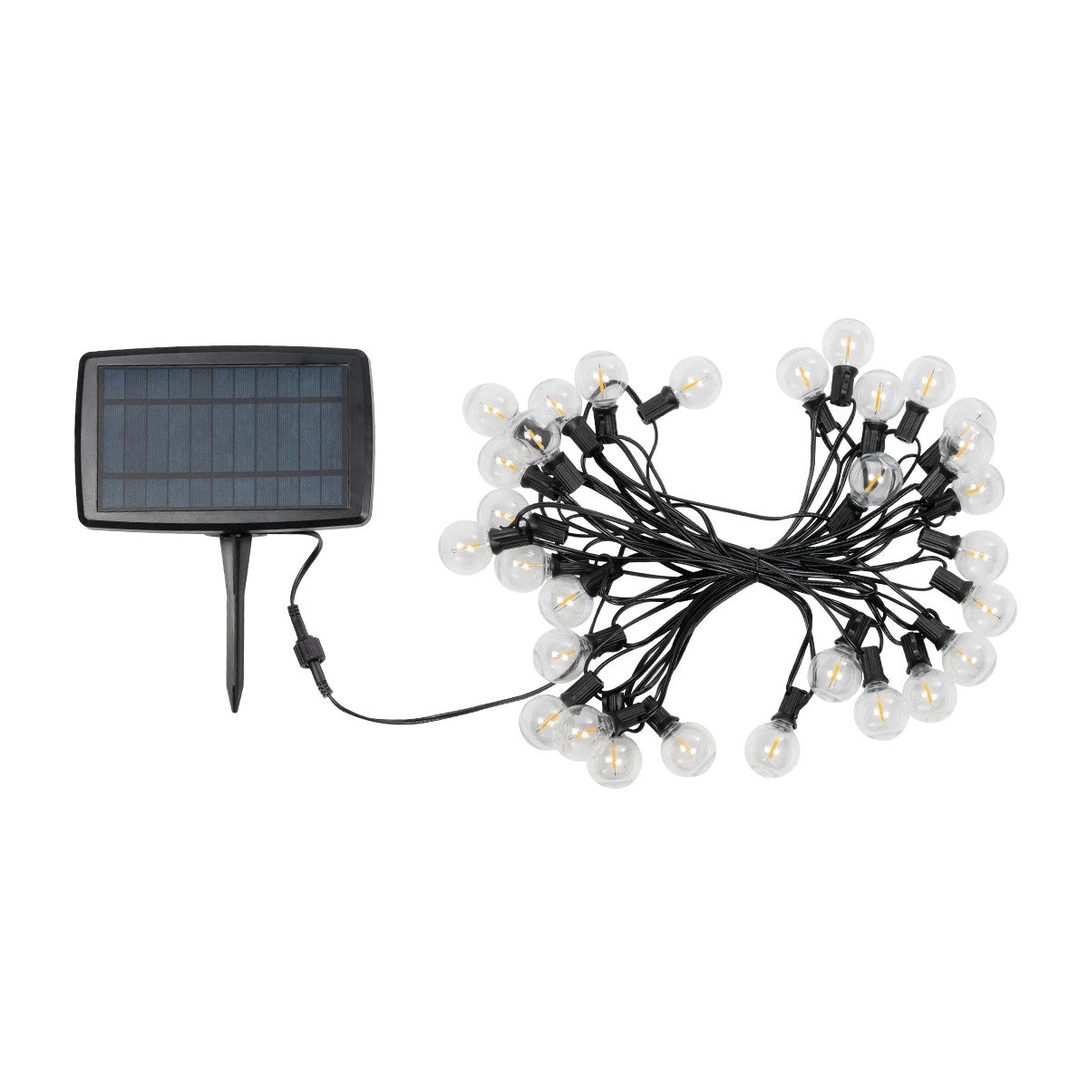 GLOBOSTAR® TWILIGHT 79668 Μοντέρνο Φωτιστικό Κήπου Γιρλάντα 10.5m με 30 Λάμπες & IR Ασύρματο Χειριστήριο LED 18W 1620lm 360° DC 3.7V με Ενσωματωμένο Φωτοβολταϊκό Panel 5.5V 3W & Επαναφορτιζόμενη Μπαταρία Li-ion 3.7V 2x18650 4400mAh Αδιάβροχο IP65 Θερμό... - ledmania.gr