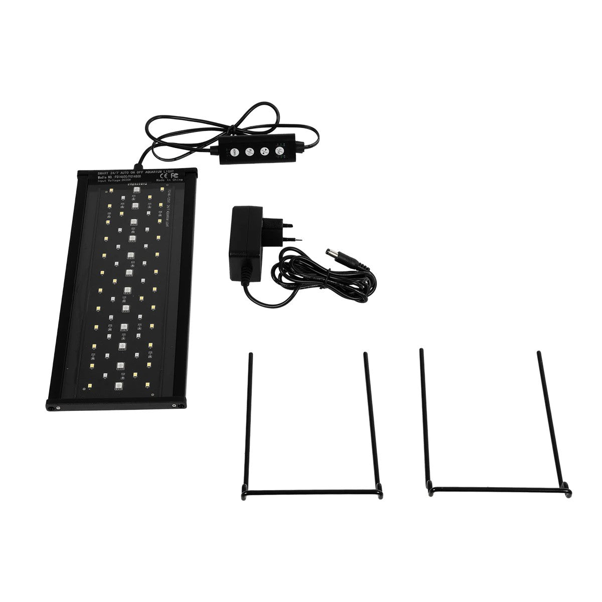 GLOBOSTAR® AQUARIUS 79678 Φωτιστικό Ενυδρείου με Ενσωματωμένο Χειριστήριο LED 12W 600lm 120° AC 220-240V Αδιάβροχο IP44 Πολύχρωμο RGBW Dimmable - Sanan SMD Chip - Μαύρο - Μ30 x Π11 x Υ3cm - 2 Χρόνια Εγγύηση