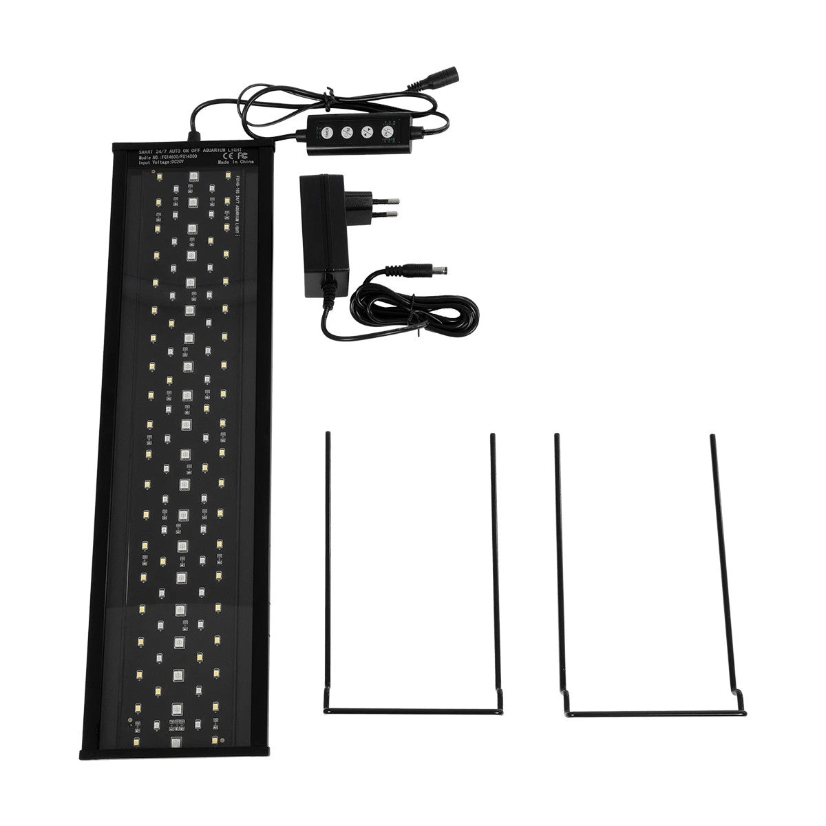 GLOBOSTAR® AQUARIUS 79679 Φωτιστικό Ενυδρείου με Ενσωματωμένο Χειριστήριο LED 16W 800lm 120° AC 220-240V Αδιάβροχο IP44 Πολύχρωμο RGBW Dimmable - Sanan SMD Chip - Μαύρο - Μ45 x Π11 x Υ3cm - 2 Χρόνια Εγγύηση