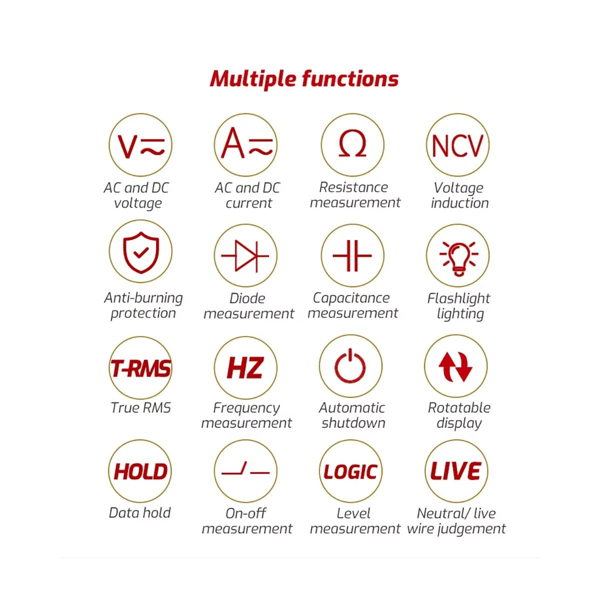 GloboStar® 79693 Ψηφιακό Φορητό Πολύμετρο TASI TA802A με Θήκη Προστασίας Μαύρο - ledmania.gr