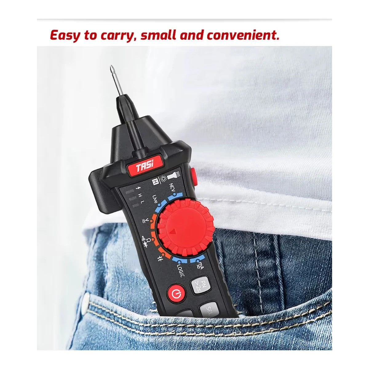 GloboStar® 79693 Ψηφιακό Φορητό Πολύμετρο TASI TA802A με Θήκη Προστασίας Μαύρο - ledmania.gr