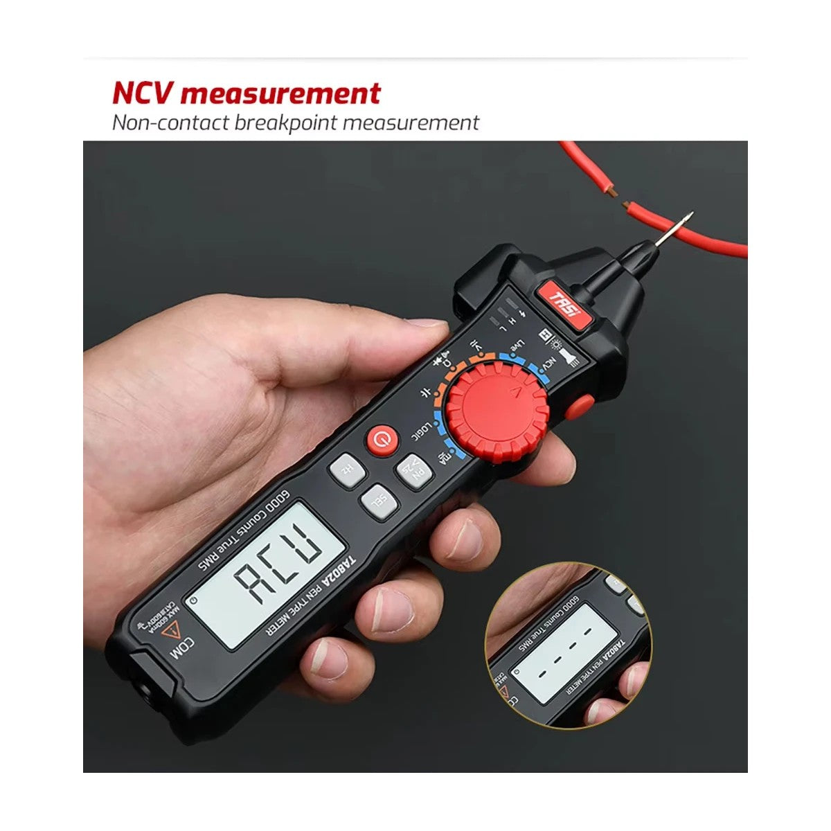 GloboStar® 79693 Ψηφιακό Φορητό Πολύμετρο TASI TA802A με Θήκη Προστασίας Μαύρο - ledmania.gr