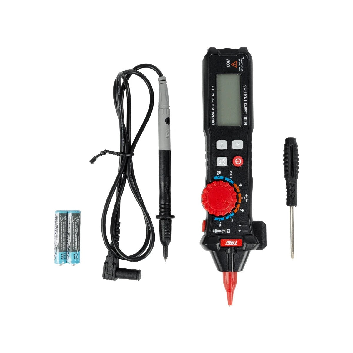 GloboStar® 79693 Ψηφιακό Φορητό Πολύμετρο TASI TA802A με Θήκη Προστασίας Μαύρο - ledmania.gr