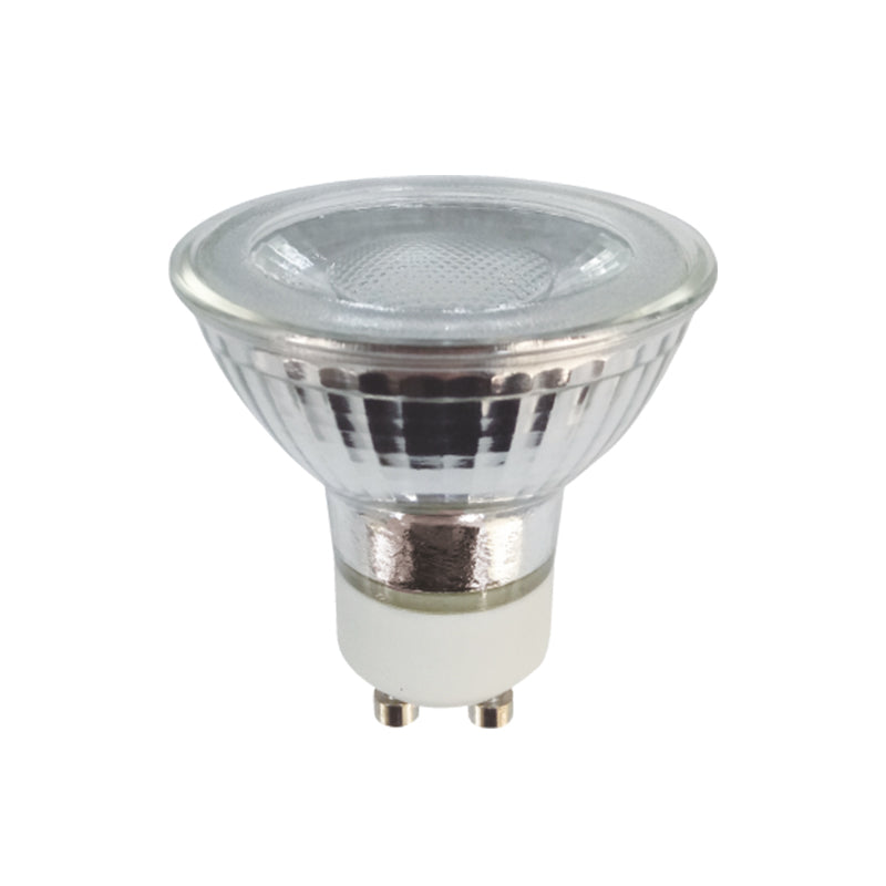 LED SMD GU10 7W 4000K 230V AC 640LM RA80 30000H 38° GLASS - ledmania.gr